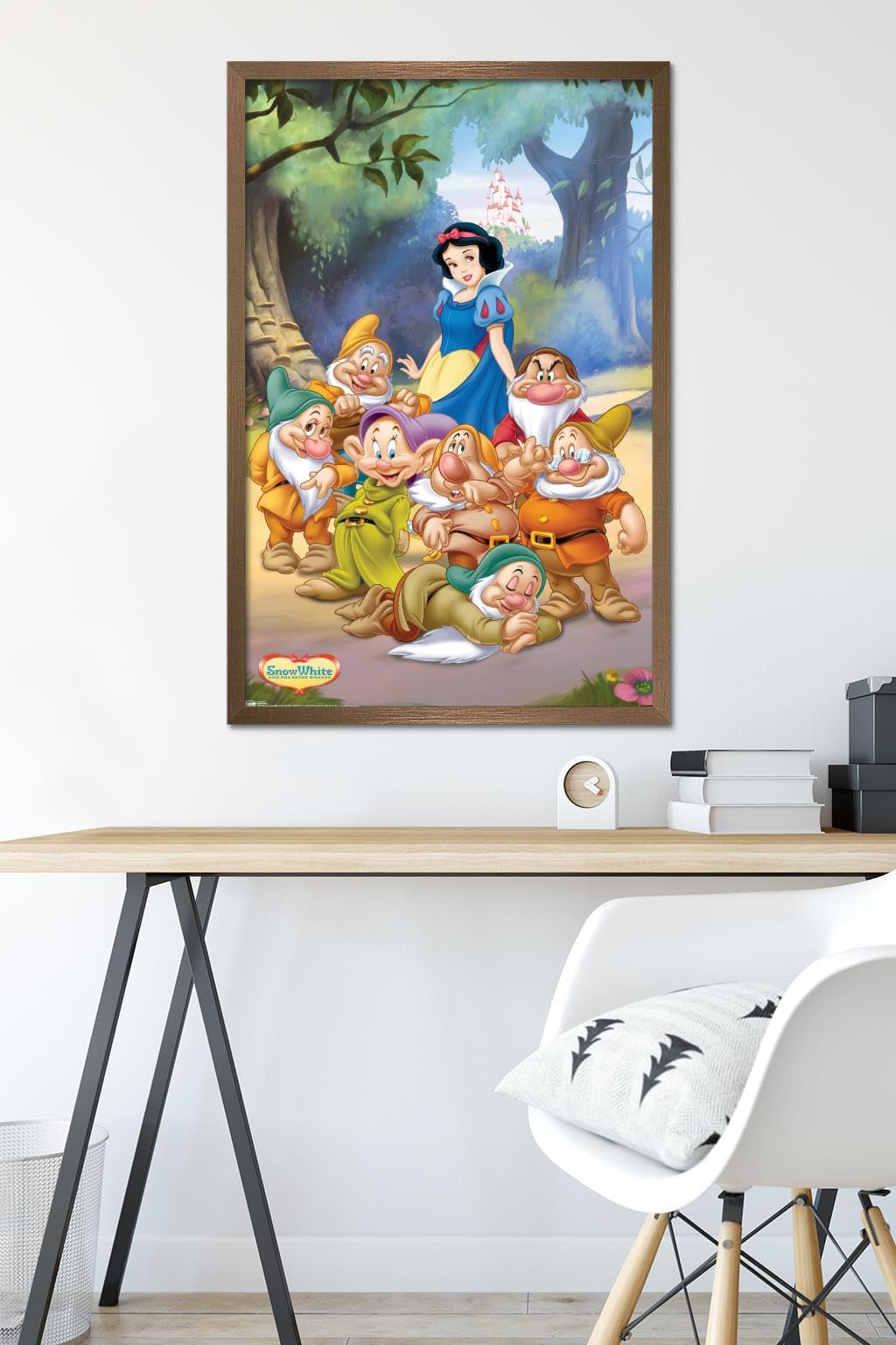 ディズニー、シルクスクリーン白雪姫と7人の小人世界限定18/50保証書有り。